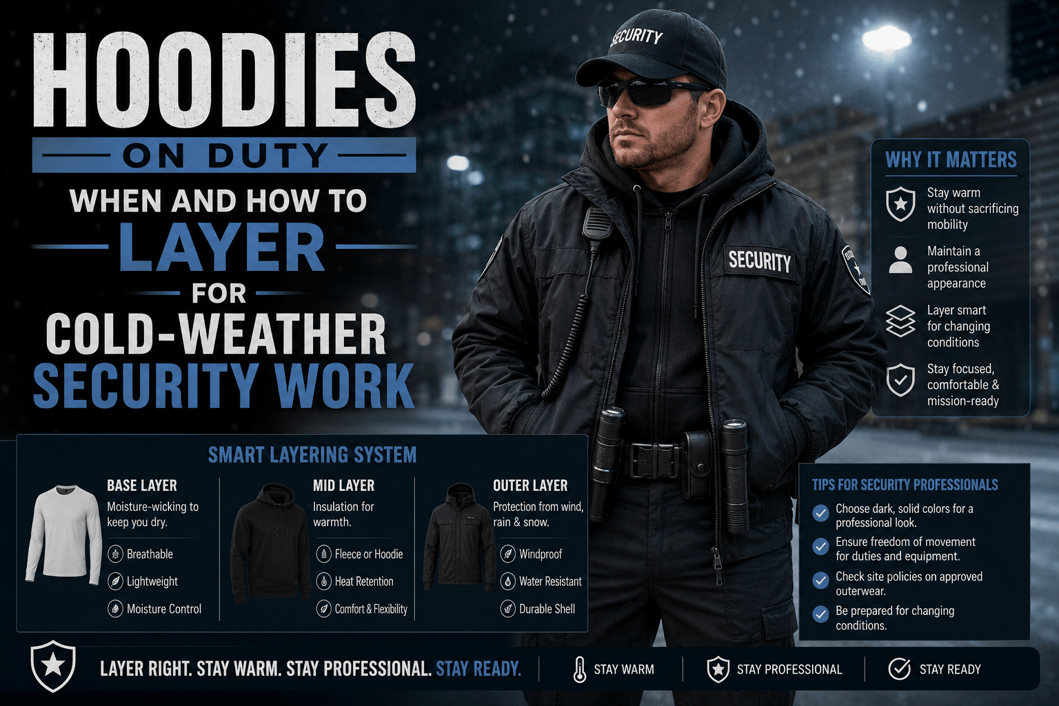 Hoodies on Duty — When and How to Layer for Cold-Weather Security Work