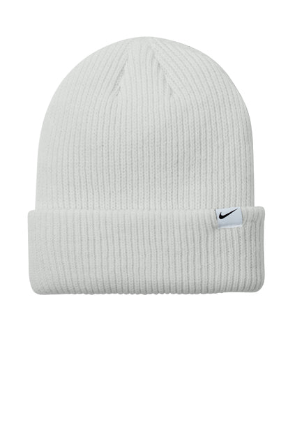 Nike Terra Rib Knit Beanie – Summit White | Recycled Eco-Friendly Street Hat