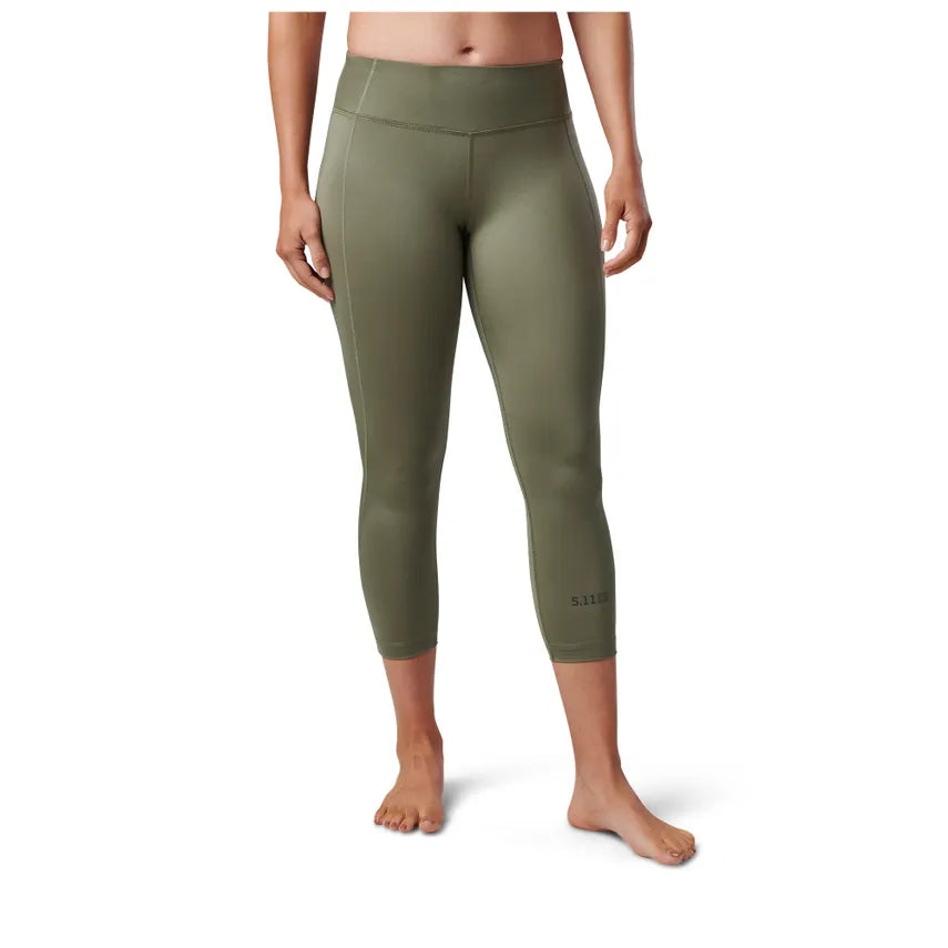 5.11 PT-R Max Effort Capri high-performance training legging with durable nylon and elastane jersey blend