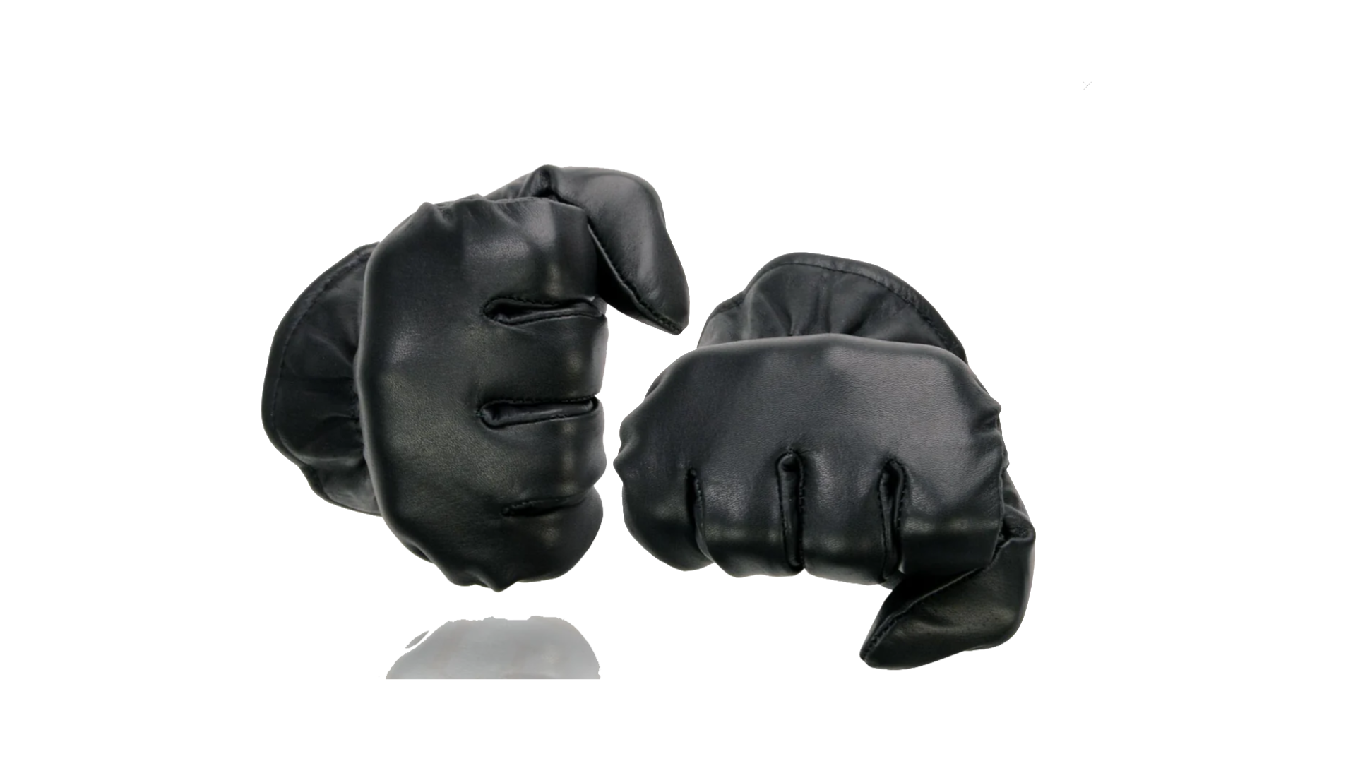 Neorom Premium Black Leather Motorcycle Gloves – Thermal Lined with Secure Cinch Wrist – Durable Cowhide Full-Finger Riding Gloves for Men