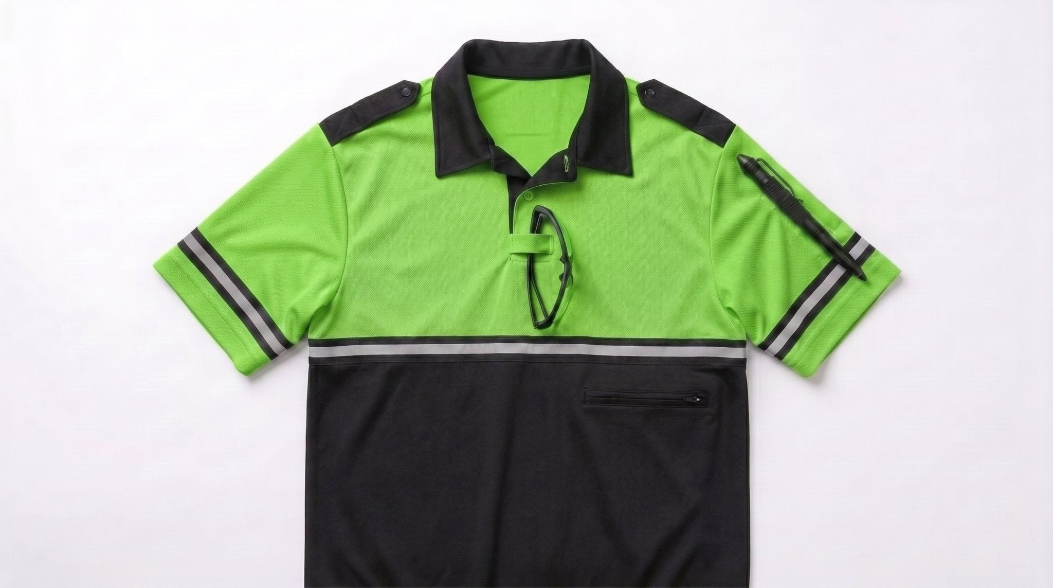 Bike Patrol Duty Shirt – Vented, Moisture-Wicking Polyester with High-Visibility Trim Two Tone Polo Shirt - Neorom-NEOROM