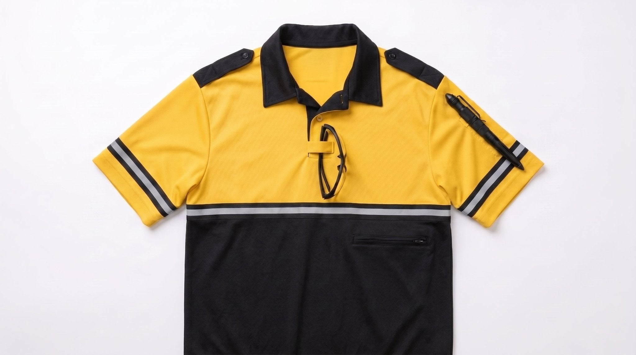 Bike Patrol Duty Shirt – Vented, Moisture-Wicking Polyester with High-Visibility Trim Two Tone Polo Shirt - Neorom-NEOROM