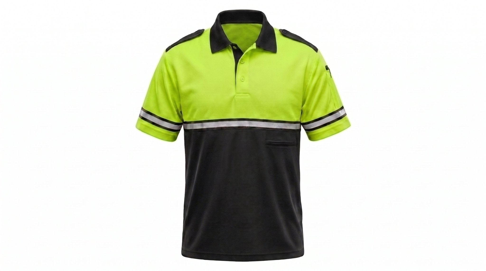 Bike Patrol Duty Shirt – Vented, Moisture-Wicking Polyester with High-Visibility Trim Two Tone Polo Shirt - Neorom-NEOROM