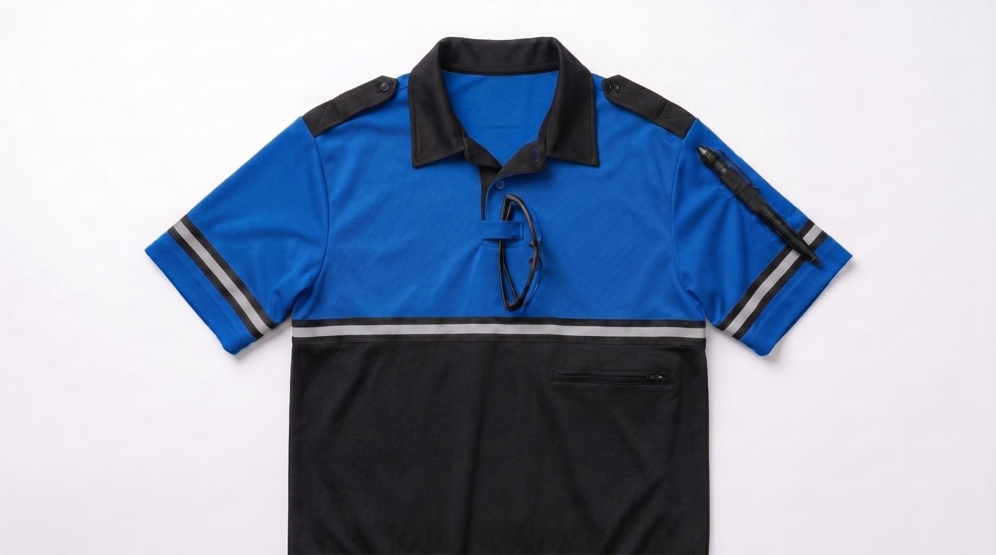 Bike Patrol Duty Shirt – Vented, Moisture-Wicking Polyester with High-Visibility Trim Two Tone Polo Shirt - Neorom-NEOROM