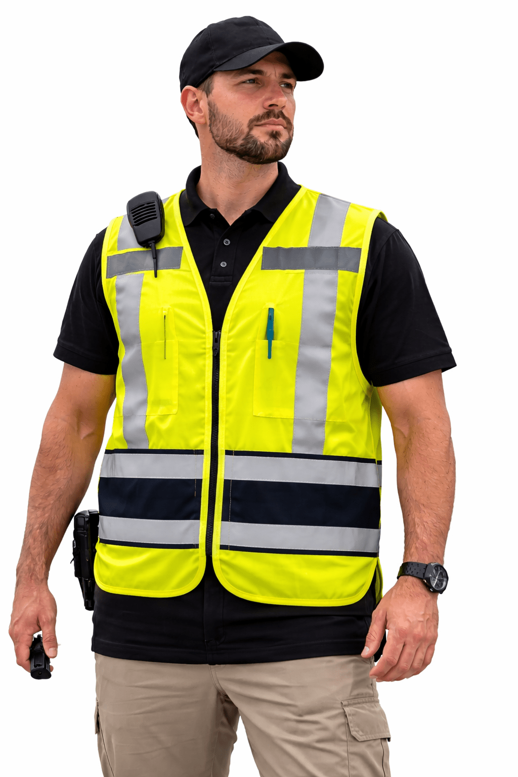 High Visibility Safety Vest for Men – ANSI Class 2 Level 2 Certified, Reflective vest with Pockets, Mic Holder - Neorom - Neorom