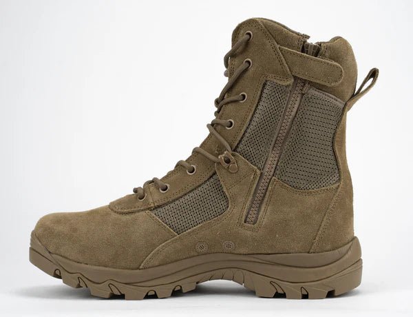Men’s Boots Ryno Gear 8" Coolmax Tactical Combat Side Zip Boots Black (Coyote) - Neorom - RYNO GEAR