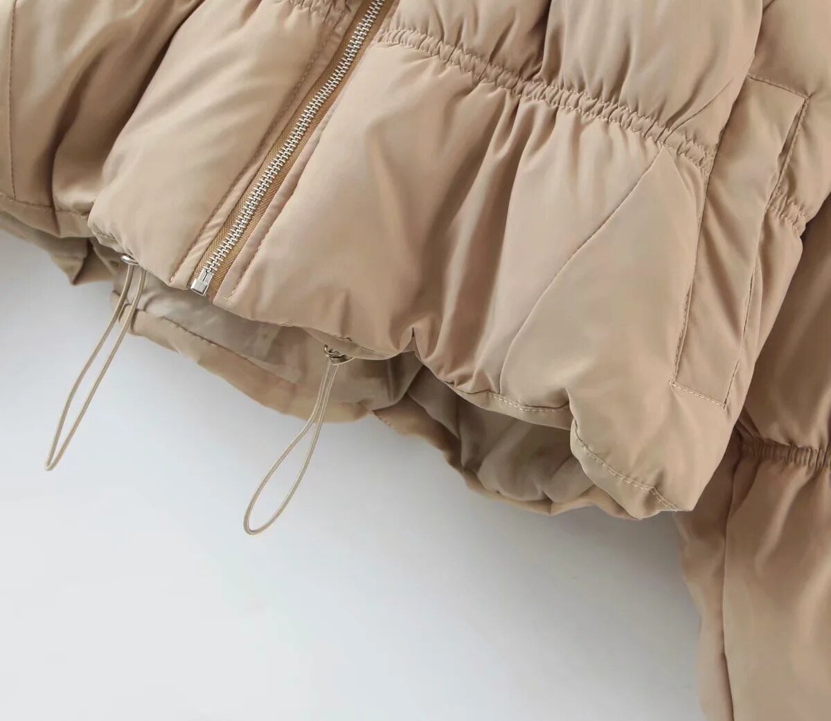 Women Parkas Solid Standard Collar Zipper Jacket Winter - Neorom - Magenta Angel