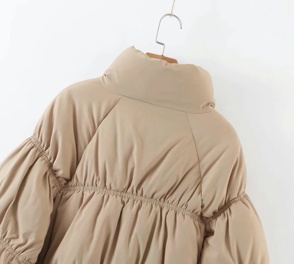 Women Parkas Solid Standard Collar Zipper Jacket Winter - Neorom - Magenta Angel