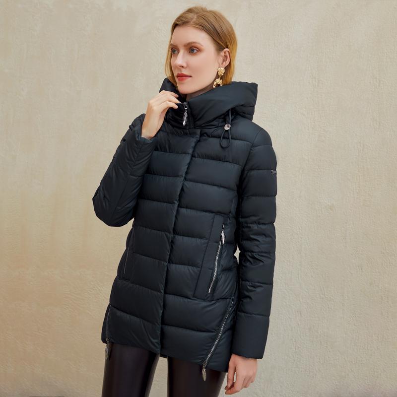 Women warm hooded winter coat women jacket casual parkas jacket - Neorom - Jade