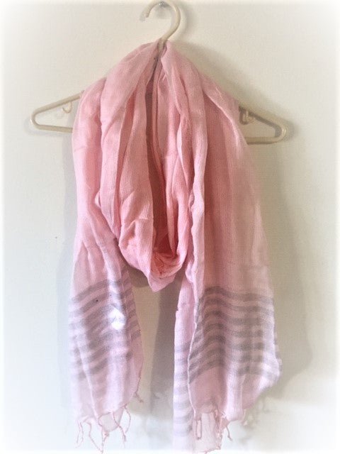 Women's Handloom Scarf - Pink Color From RSV Global Inc - Neorom - Green Mango
